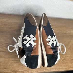 Tory Burch woman’s Sneakers in Black, White, and Brown